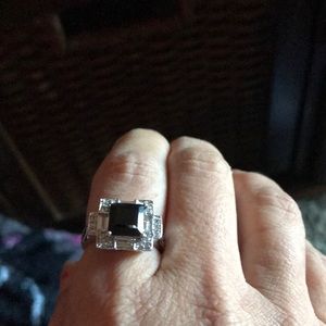 NWT Sterling Silver Black Spinel & White Topaz